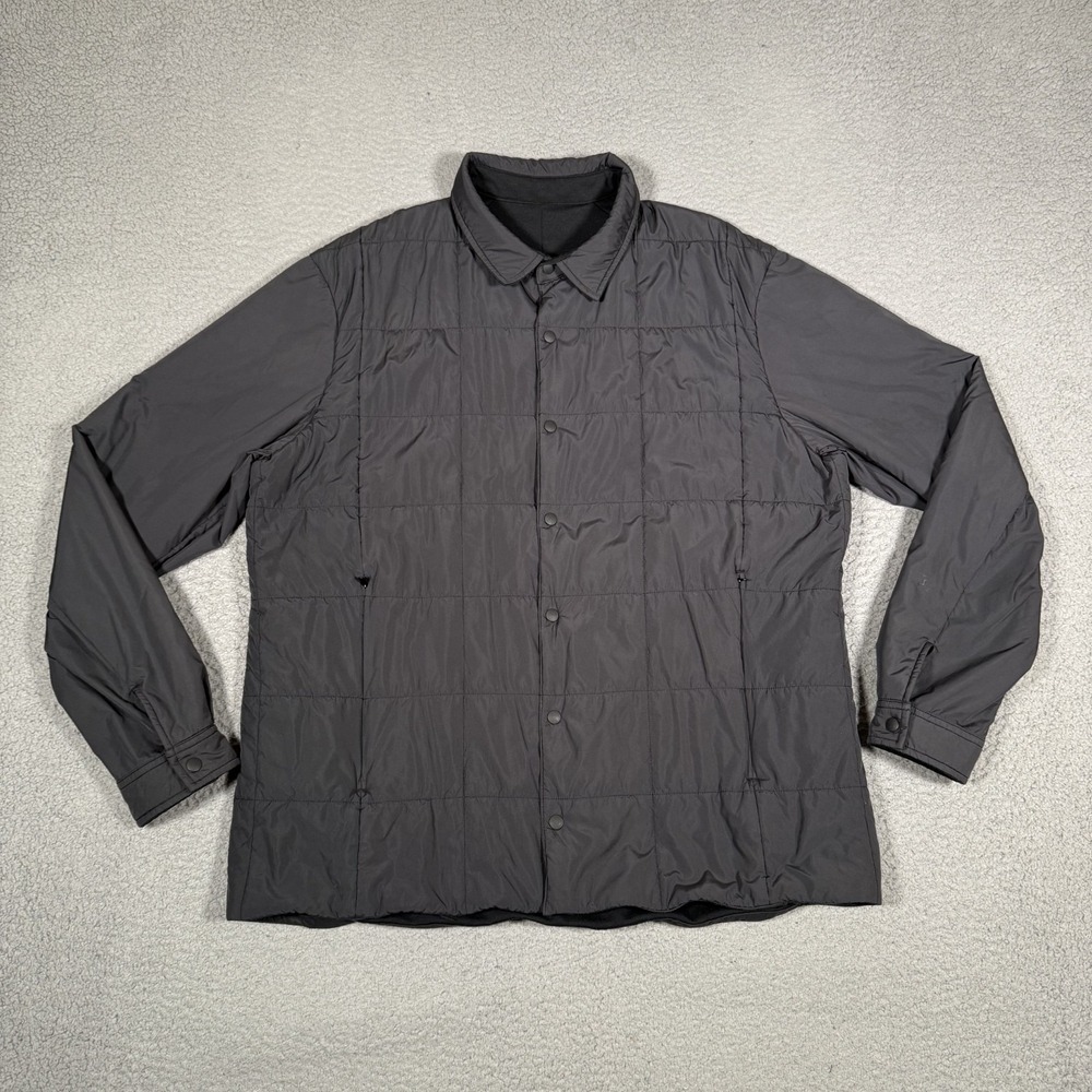 Lululemon Jacket Mens XL Black About Face Shacket Outdoor Casual Preppy Logo
